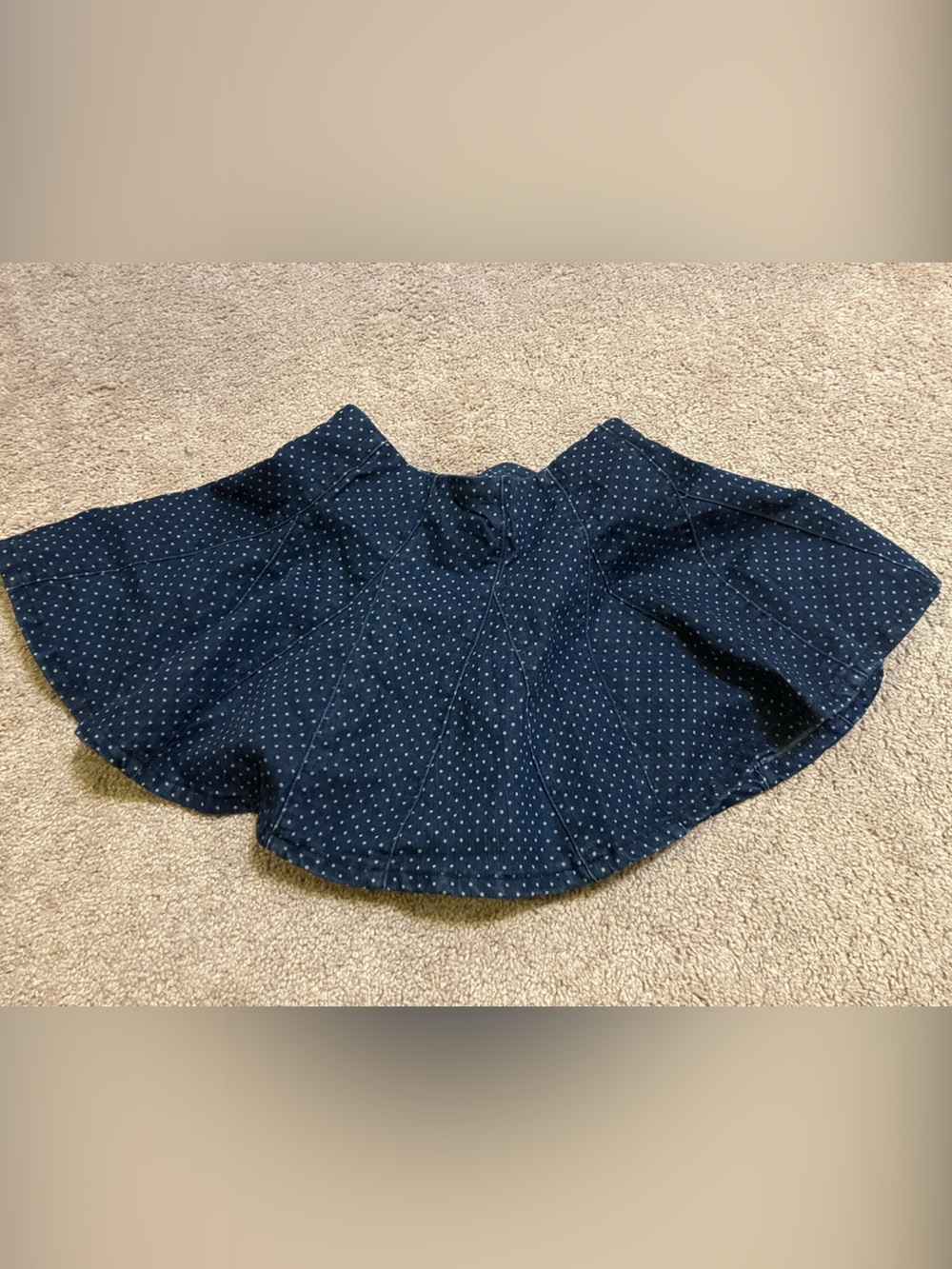 Girls Navy Dot Twirl Skirt